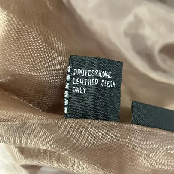 Marcelle Renee Leather‎ Suede Jacket Womens M Brown Long Sleeve Full Zip READ - Picture 15 of 16